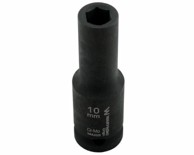 WARYŃSKI Dugi šesterokutni udarni ključ 1/2". 10 mm. CRMO. DIN 3129